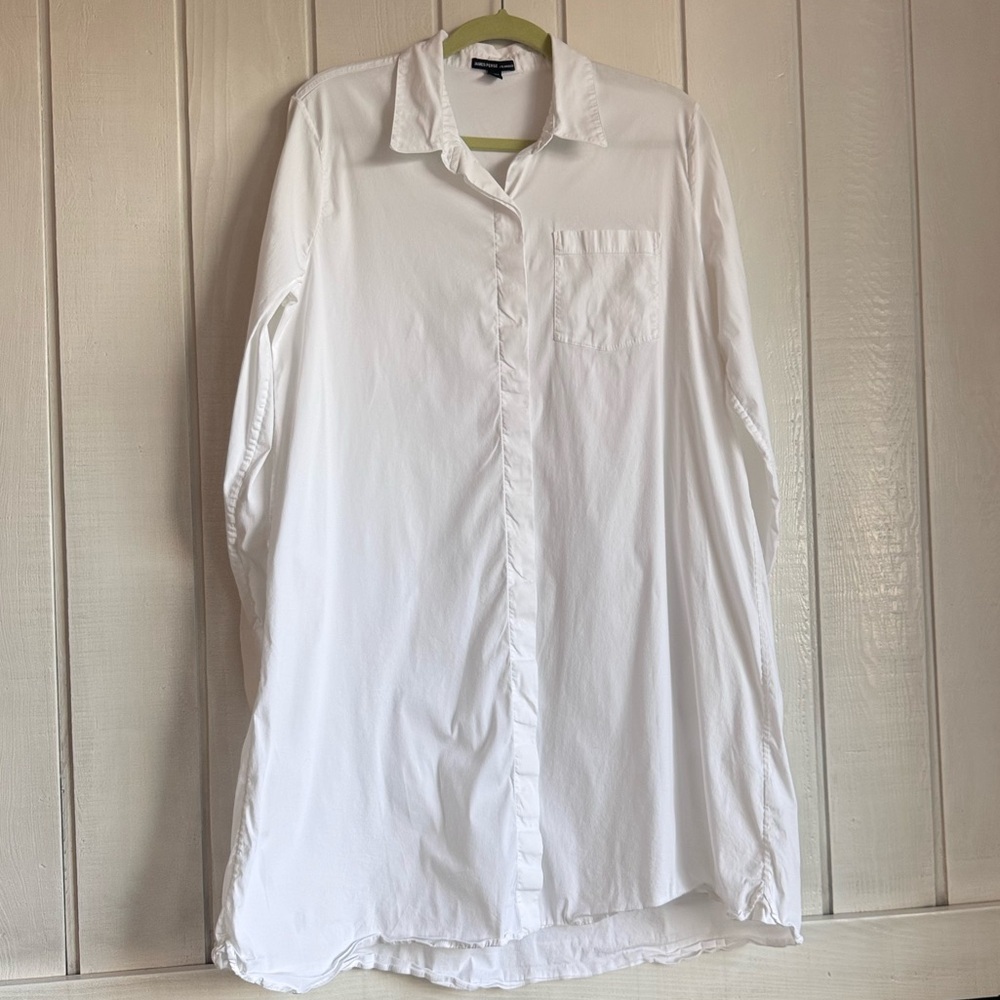 James Perse White Button Down Dress - Picture 2 of 6